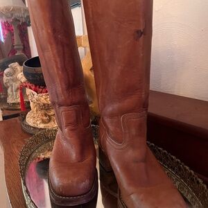 Frye Brown Heeled Boots